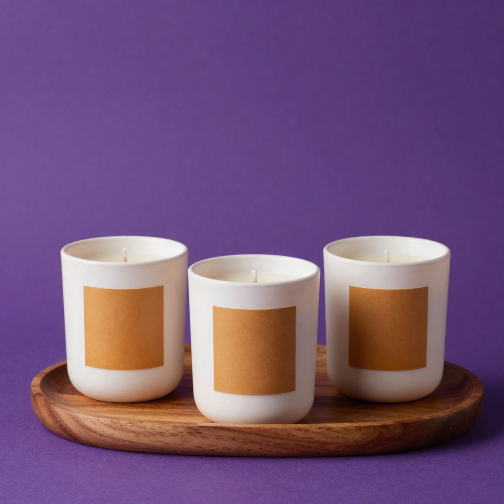 Beautiful candle jar with label